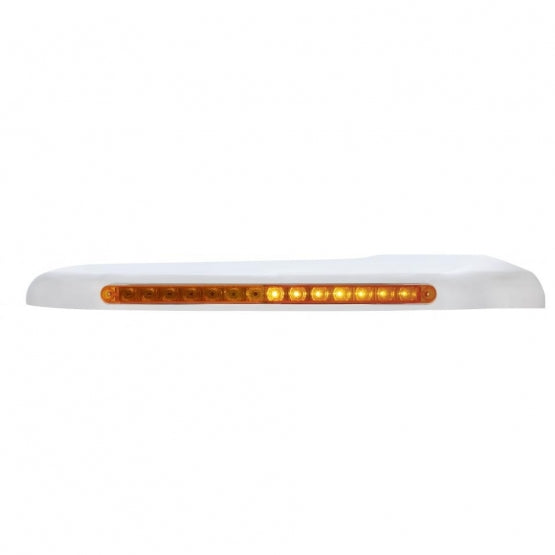Sequential 14 Amber LED Front Fender Cover For Peterbilt 388 (2008-2015)&amp;389 (2008-2023)-Amber Lens-Passenger