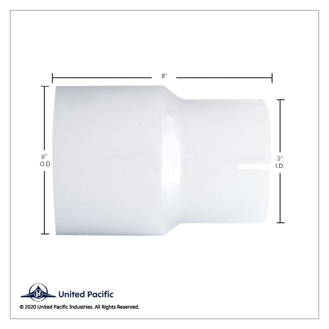 Chrome Reducer 6" O.D. To 5" I.D.