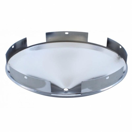 5 Even Notched Chrome Front Hubcap With Iron Cross Spinner - 1" Lip