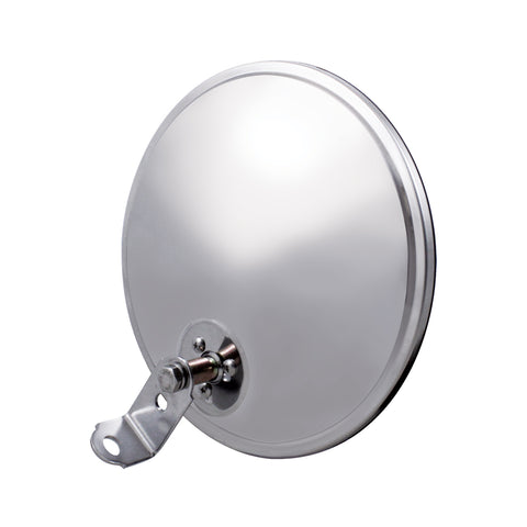 7-1/2" 430 Stainless Steel 320R Convex Mirror - Offset Mounting Stud