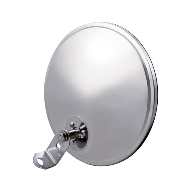 7-1/2" 430 Stainless Steel 320R Convex Mirror - Offset Mounting Stud
