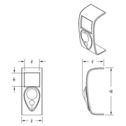 Rocker Switch Cover With Blue Crystal For 2006+ Kenworth (Card Of 3)