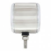 Stainless 2-1/2" Double Face Light With LED Lights & Bezels - Amber & Red LED/Amber & Red Lens