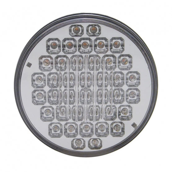 40 LED 4" Round Light (Stop, Turn &amp; Tail) - Red LED/Clear Lens