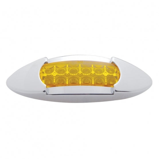 12 LED Maverick Light (Clearance/Marker) With Reflector - Amber LED/Amber Lens