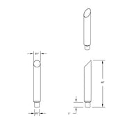 7" Mitred Reduce To 5" O.D. Bottom Exhaust - 48" L