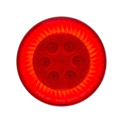 16 LED 4" Round Turbine Light (Stop, Turn & Tail) - Red LED/Red Lens