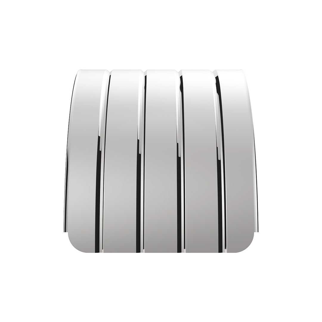 126" 430 Stainless Steel (18ga) Beaded Edge Ribbed Full Fender  54" Spread - SR Series (Pair)