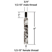6" Skull Pattern Shifter Shaft Extension
