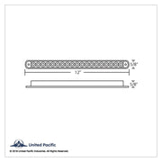 19 LED 12" Reflector Turn Signal Light Bar - Amber LED/Amber Lens