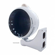 Chrome Guide 682-C Headlight No Bulb With LED Signal - Amber LED/Clear Lens