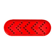 35 LED 6" Reflector Oval Sequential Turn Signal Light - Red LED/Red Lens