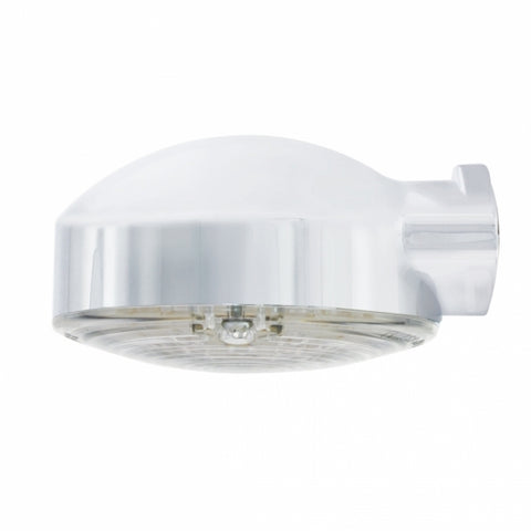 21 LED 3-1/4" Dual Function Signal Light For Harley Motorcycle With Housing - Amber LED/Clear Lens