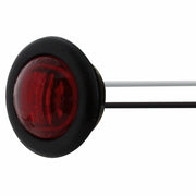 Single SMD LED 3/4" Mini Light (Clearance/Marker) With Rubber Grommet - Red LED/Red Lens