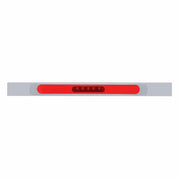 Chrome Top Mud Flap Plate With 28 LED 17" GloLight Bar & Bezel - Red LED/Red Lens (Each)