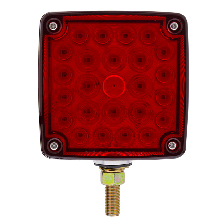 52 LED Single Stud Double Face Turn Signal Light (Driver) - Amber &amp; Red LED/Amber &amp; Red Lens