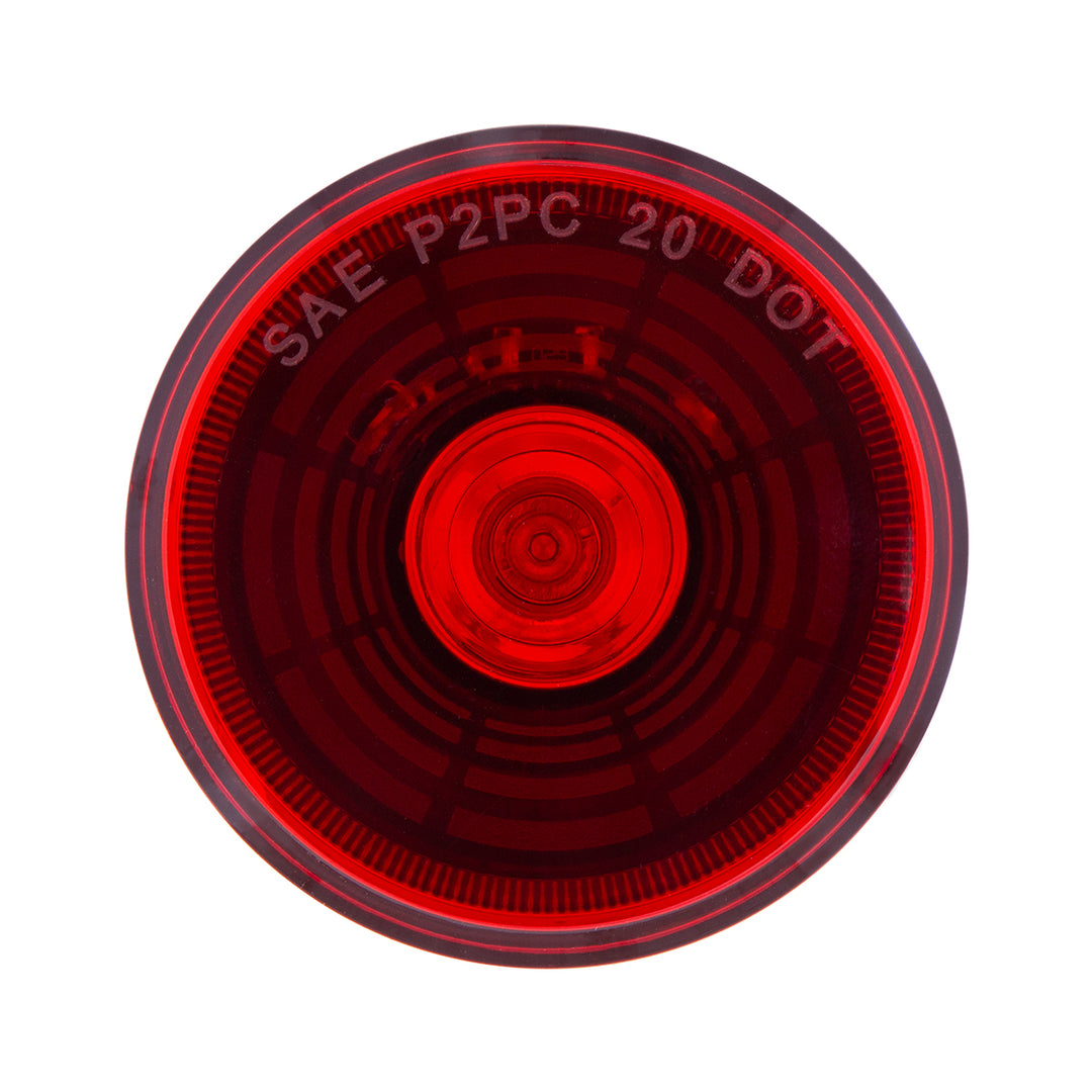 4 LED 2-1/2" Round Abyss Light (Clearance/Marker) - Red LED/Red Lens