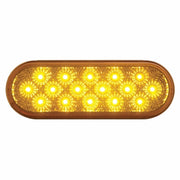 16 LED 6" Oval Reflector Turn Signal Light Kit - Amber LED/Amber Lens