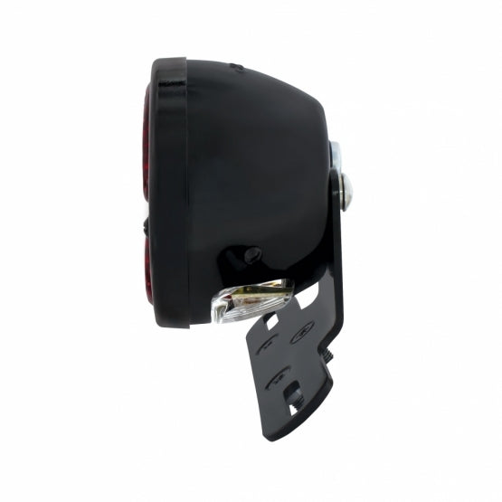 Black Motorcycle Rear Fender Mounting Bracket With 1928 LED "DUO Lamp" Tail Light