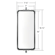 7" X 16" 430 Stainless Steel West Coast Style Mirror - Non Heated