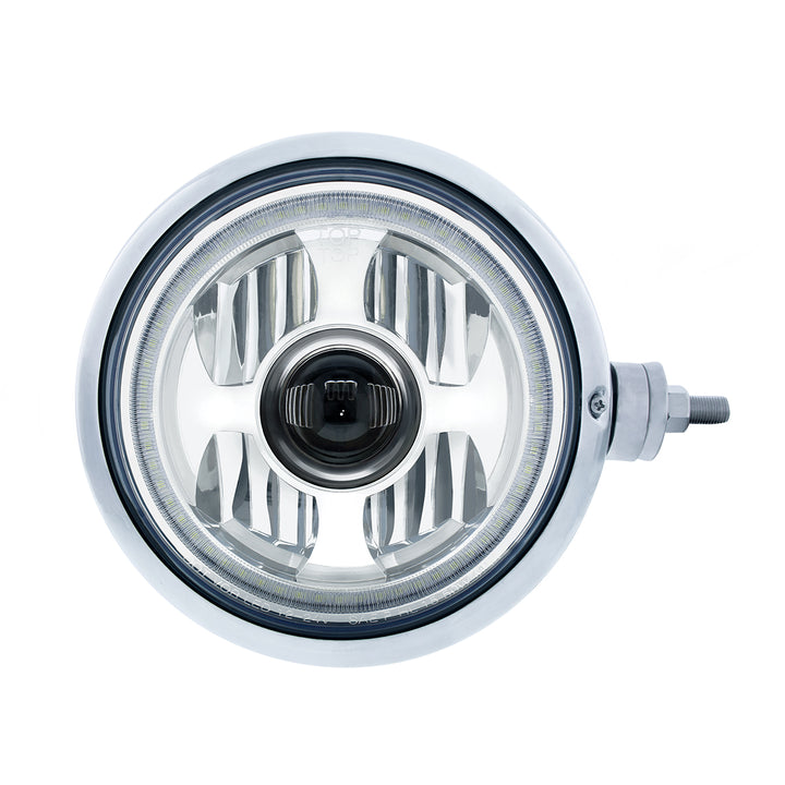SS Guide 682-C Style Headlight Assembly W/LED Headlight &amp; Dual Color Position Light - R/H (Horizontal Mount)
