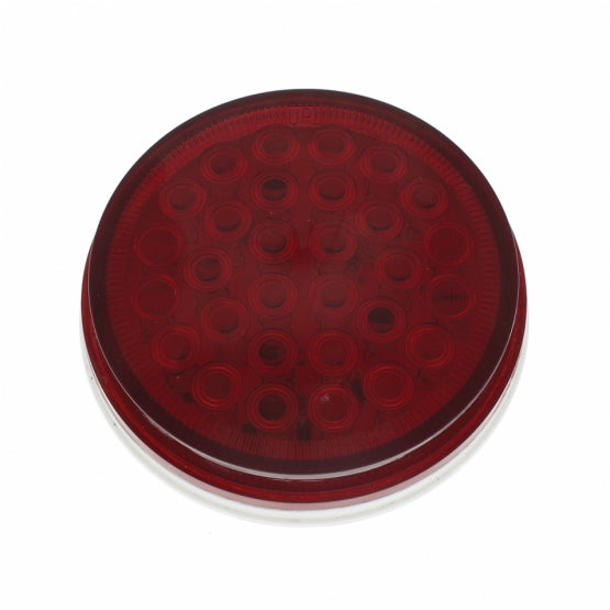 30 LED 4" Round Light (Stop, Turn &amp; Tail) - Red LED/Red Lens
