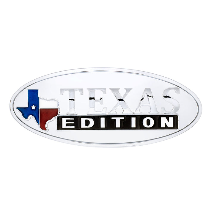 Chrome Die Cast Oval Emblem - "Texas Edition"