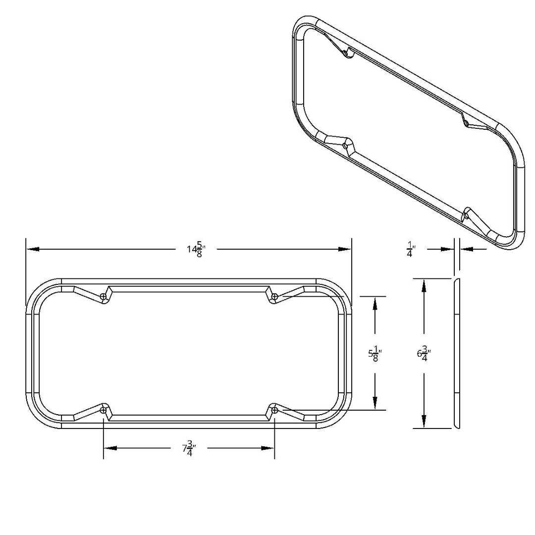 Chrome 1940-55 California License Plate Frame