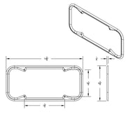 Chrome 1940-55 California License Plate Frame