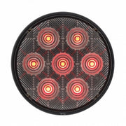 7 LED 4" Round Competition Series Light (Stop, Turn & Tail) - Red LED/Clear Lens