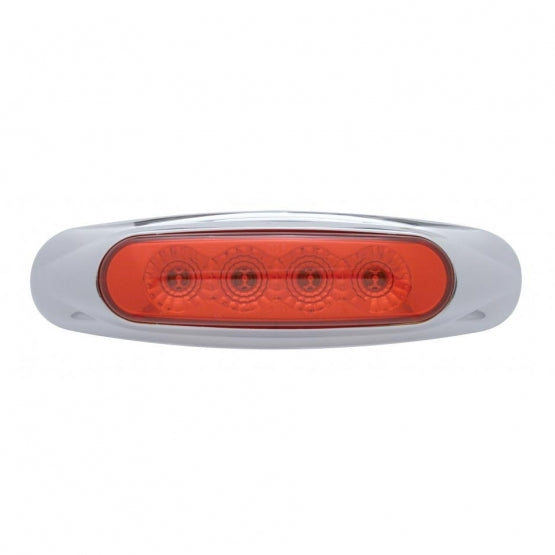 4 LED Reflector Light (Clearance/Marker) - Red LED/Red Lens