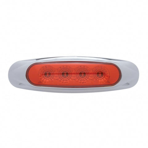 4 LED Reflector Light (Clearance/Marker) - Red LED/Red Lens