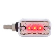 6 LED Single Function Double Face Light - Horizontal Mount - Amber & Red LED/Clear Lens