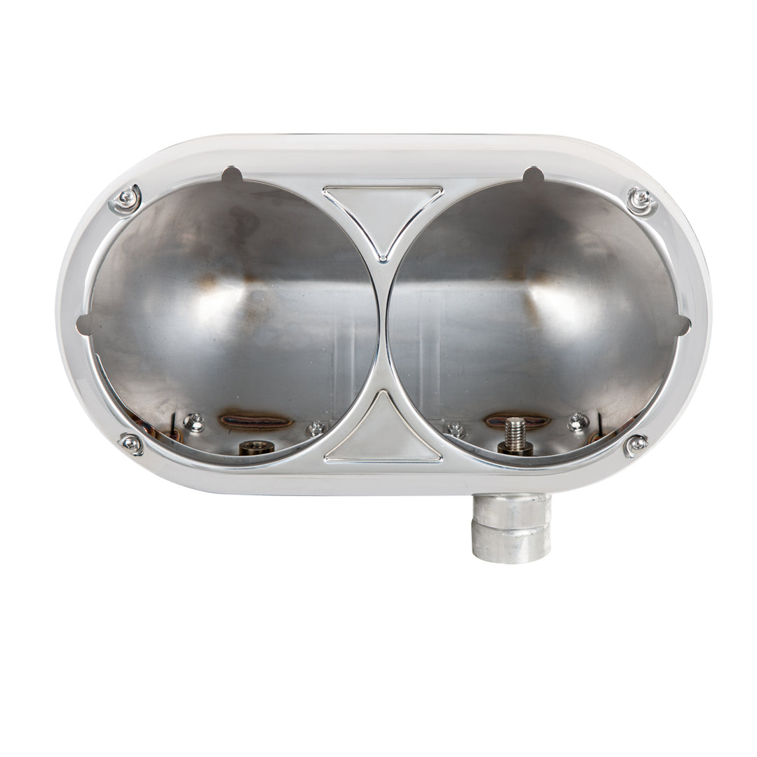 304 Stainless Dual Headlight Housing For Peterbilt 359