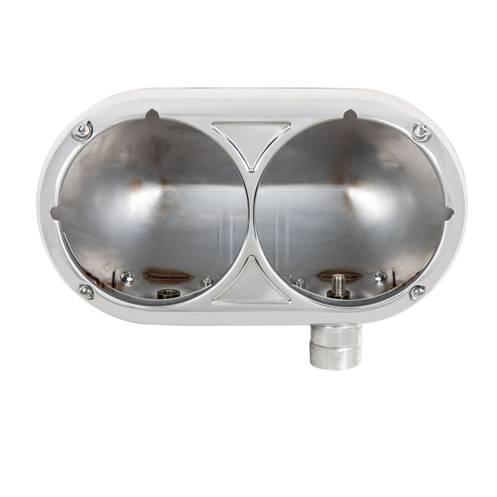 304 Stainless Dual Headlight Housing For Peterbilt 359