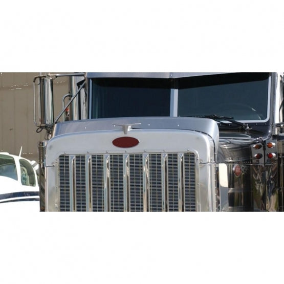 430 Stainless Steel Bug Shield For Peterbilt 379 Long Hood