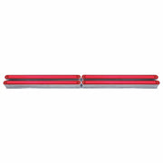 Chrome Top Mud Flap Plate With Four 24 LED 12" GloLight Bars - Red LED/Red Lens (Each)