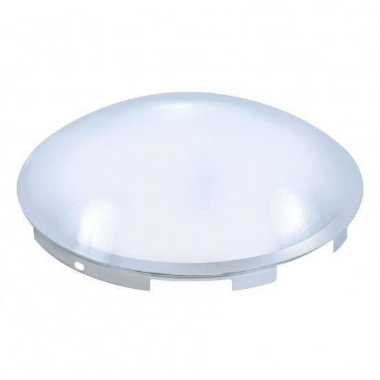 6 Uneven Stainless Steel Dome Front Hubcap - 7/16" Lip