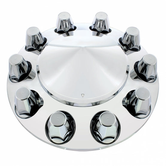 Pointed Front Axle Cover With 33mm Standard Thread-On Nut Covers - Chrome