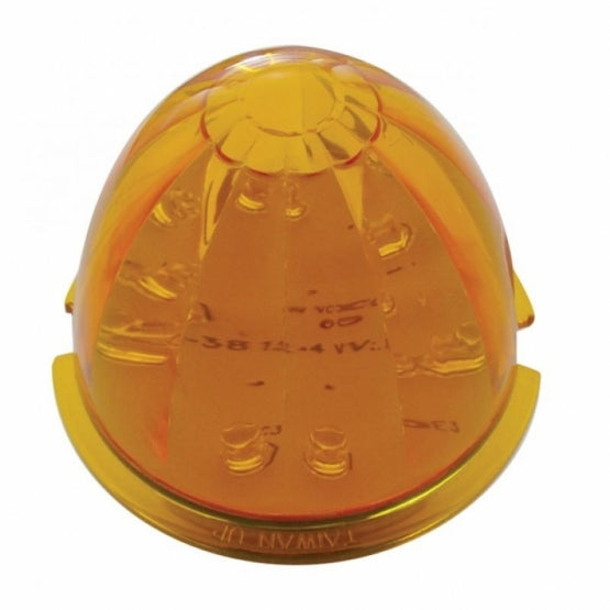 Fog Light Cover With 17 Amber LED Dual Func. Watermelon Light For 2007-17 KW T660- Driver -Amber Lens