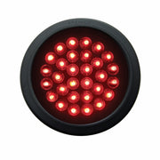 30 LED 4" Round Light Kit (Stop, Turn & Tail) - Red LED/Red Lens