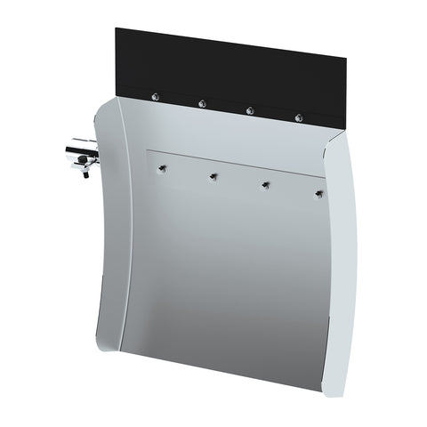 24" X 24" 430 Stainless Steel Quarter Fender With Tube Bracket Set - 4" Side Wall