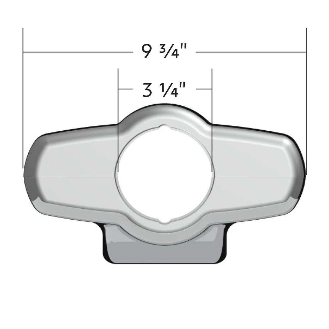 Chrome Plastic Upper Steering Column Cover For Peterbilt 379/378 (1998-2005), 335 (2005-2010), 330 (2000-2010)