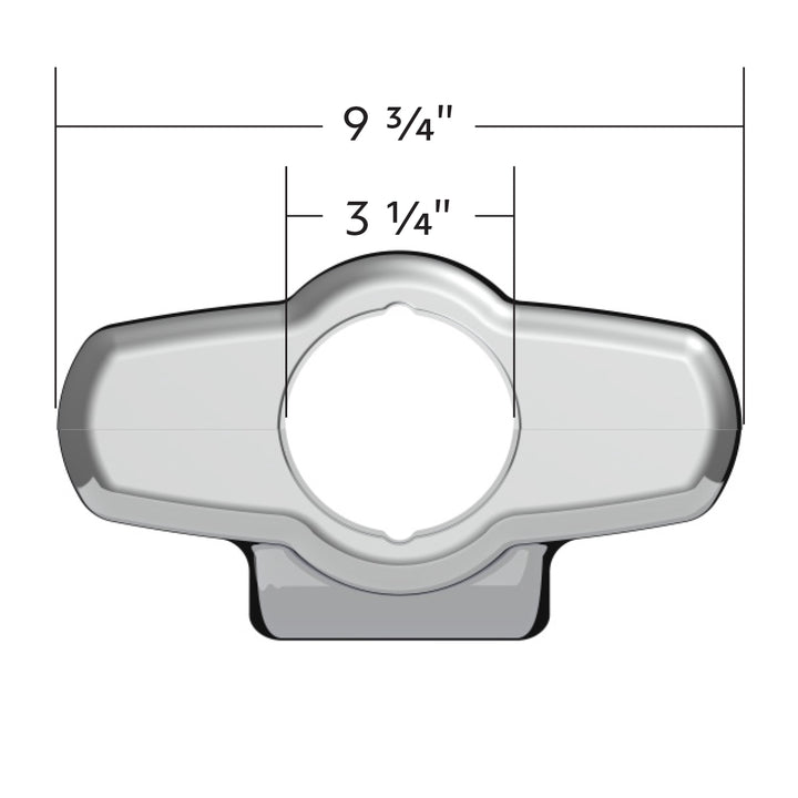 Chrome Plastic Upper Steering Column Cover For Peterbilt 379/378 (1998-2005), 335 (2005-2010), 330 (2000-2010)