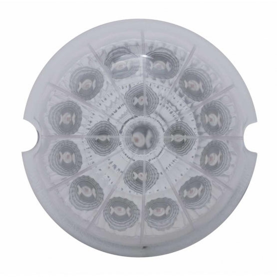 17 LED Dual Function Reflector Cab Light - Red LED/Clear Lens
