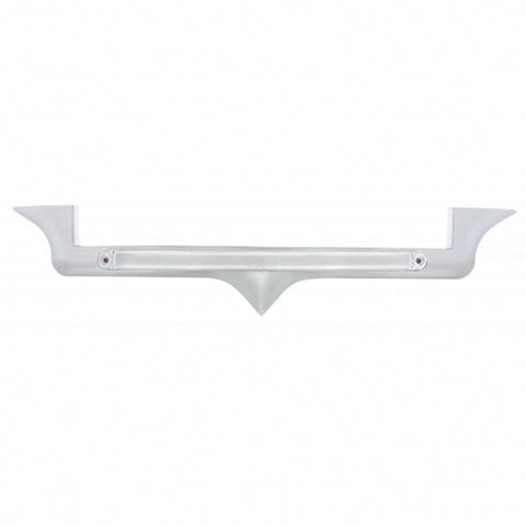 Chrome Hood Emblem Trim With 24 LED GloLight Bar For Kenworth - Amber LED/Clear Lens