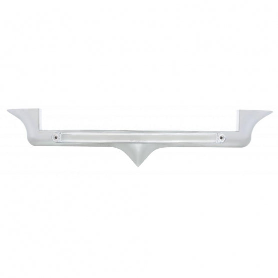 Chrome Hood Emblem Trim With 24 LED GloLight Bar For Kenworth - Amber LED/Clear Lens