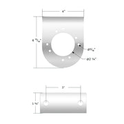 304 Stainless Steel Light Bracket For Single 3" Light