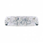 Chrome Die-Cast Skull Horn Button Bezel