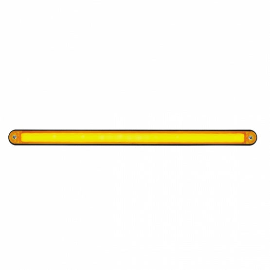 24 LED 12" GloLight Bar With Black Housing - Amber LED/Amber Lens